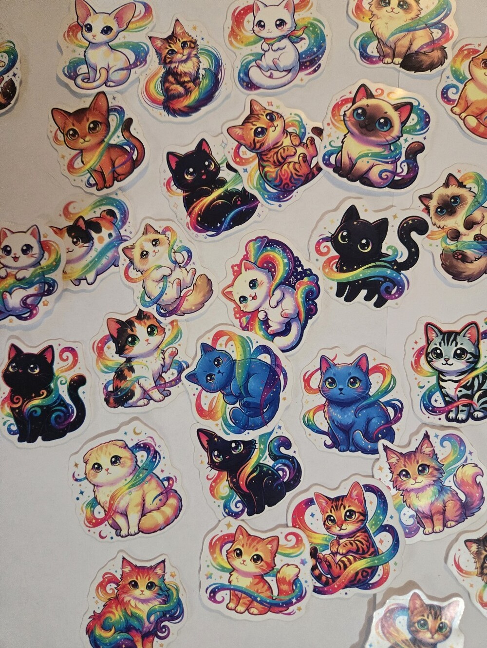 Cats With Rainbow Background Sticker Set - Multicolor - Picture 3 of 8